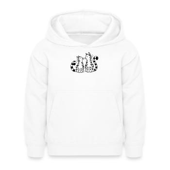 Cartoon Kitten - Kids Hoodie - white - Front - AI Model Kid Female (0cm)