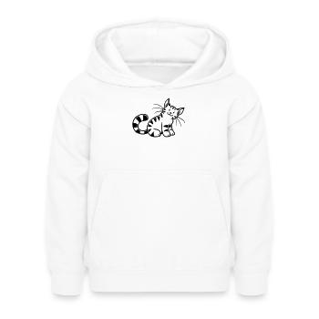 Cartoon Kitten - Kids Hoodie - white - Front - AI Model Kid Female (0cm)