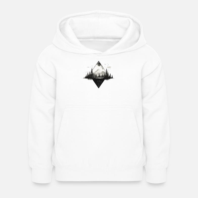 Summit path in the cloud forest - Kids Hoodie - white