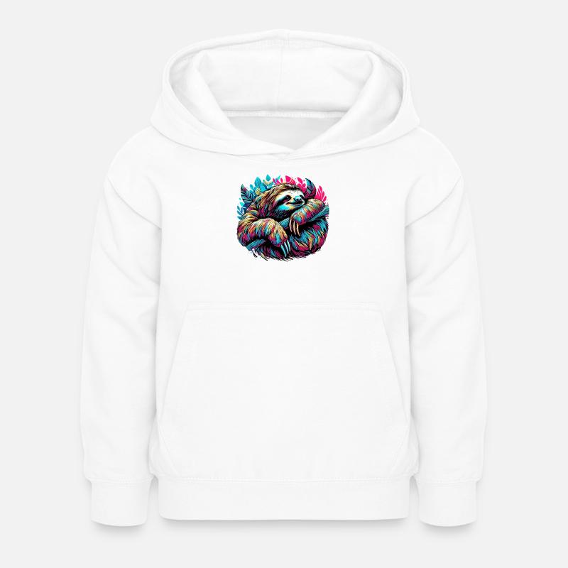Paresse - Sweat à capuche Enfant - blanc