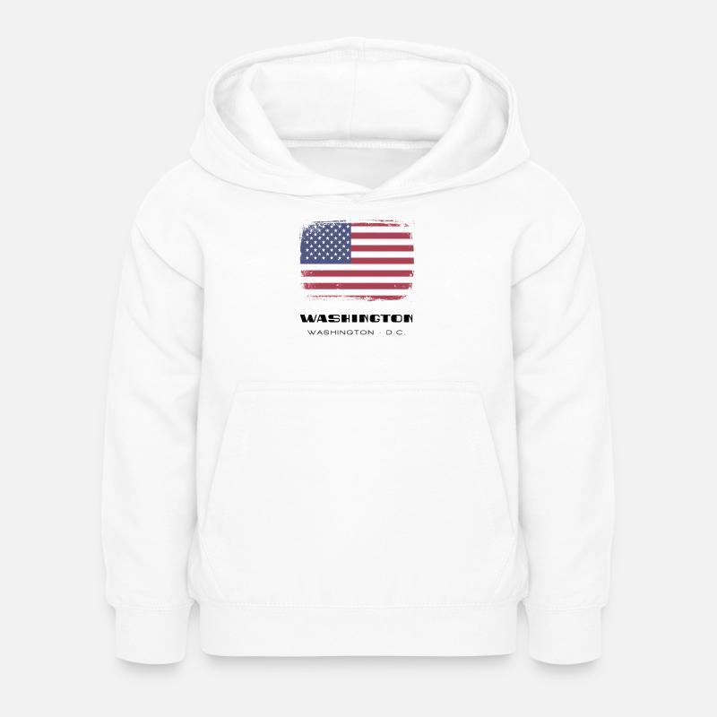 Washington, Washington D.C., États-Unis - Sweat à capuche Enfant - blanc