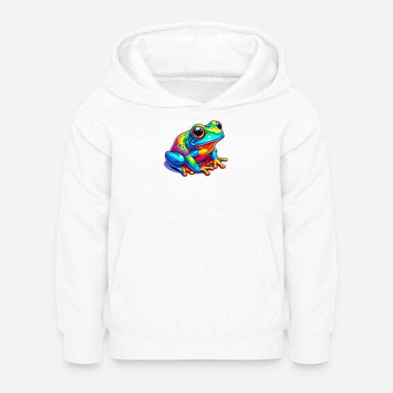 Grenouille - Sweat à capuche Enfant - blanc