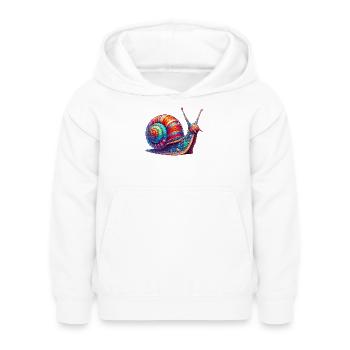 Schnecke - Kinder Hoodie - Weiß - Vorne - AI Model Kid Female (0cm)