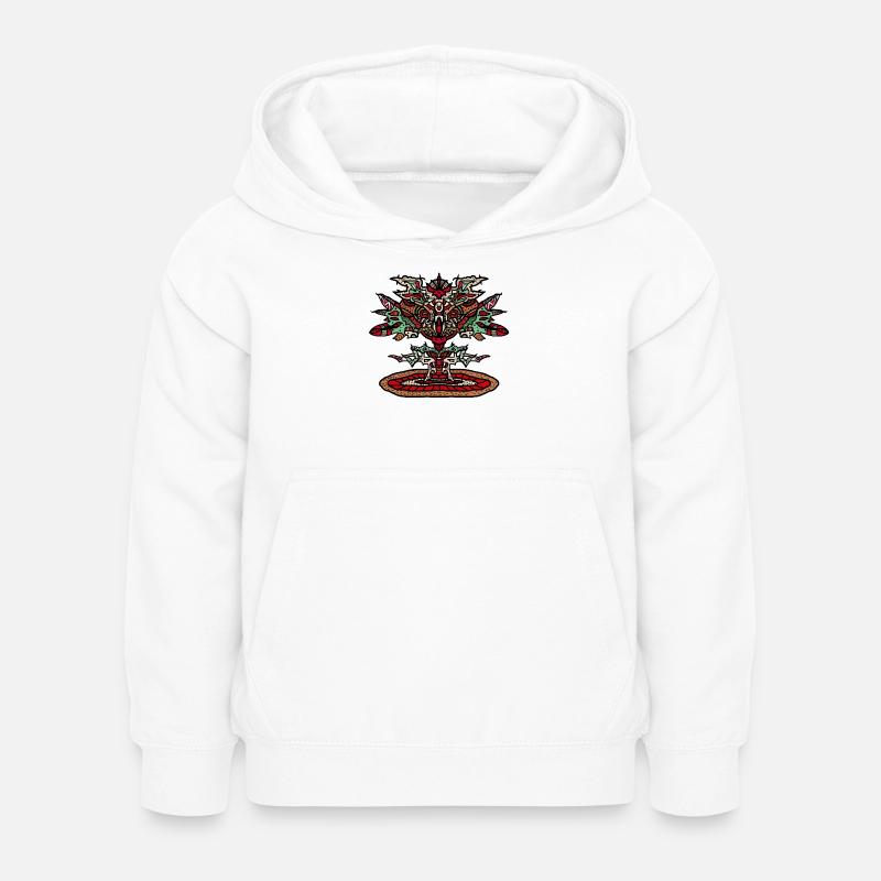 Totem Dragon Mandala Psychédélique - Sweat à capuche Enfant - blanc