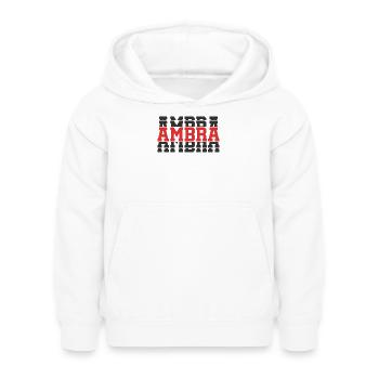 T-Shirt Bernstein T-Shirt Geschenkidee gestapelter Text - Kinder Hoodie - Weiß - Vorne - AI Model Kid Female (0cm)