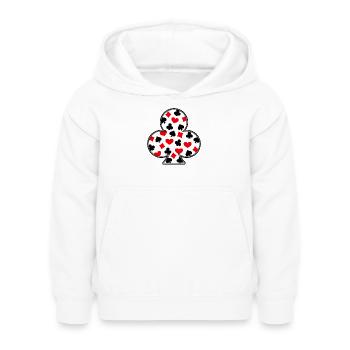 Poker Gambling Casino Card Game Gambling Poker - Kids Hoodie - white - Front - AI Model Kid Female (0cm)