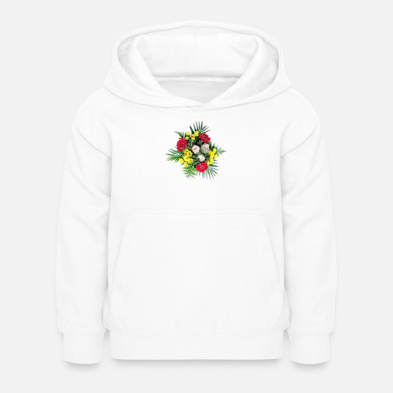 BOUQUET - Sweat à capuche Enfant - blanc
