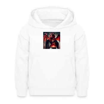 She-Devil - Kids Hoodie - white - Front - AI Model Kid Female (0cm)