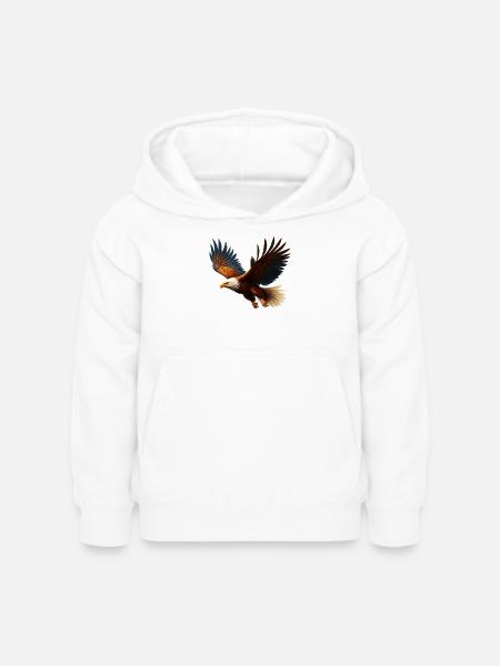 Adler - Kinder Hoodie - Weiß
