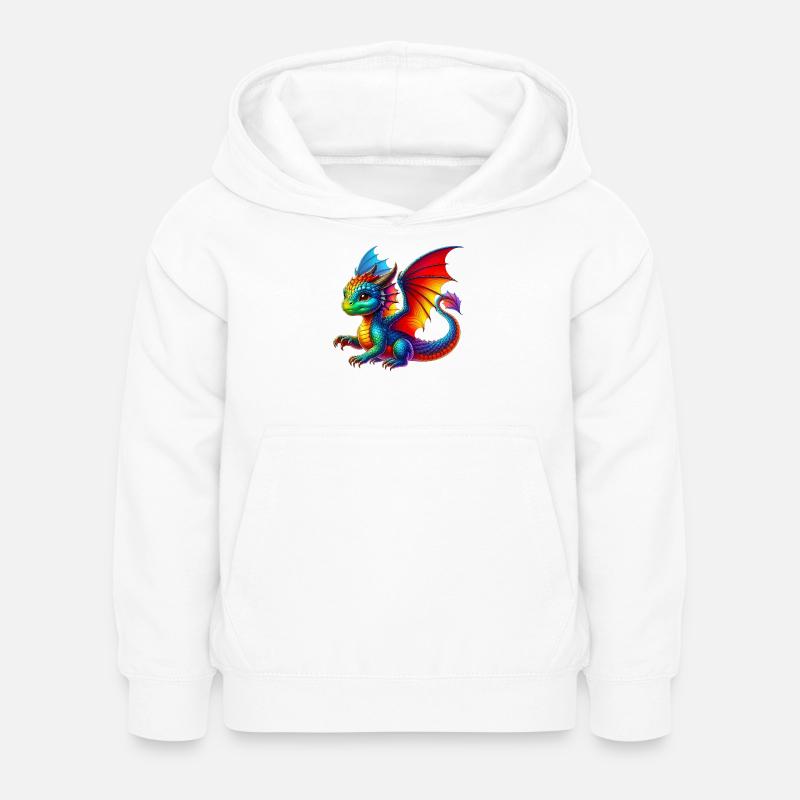 Dragon - Sweat à capuche Enfant - blanc