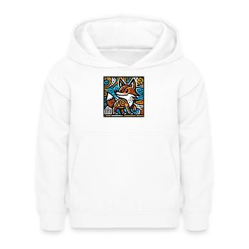Renard - Sweat à capuche Enfant - blanc - Devant - AI Model Kid Female (0cm)