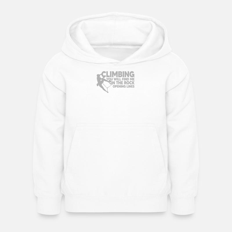 ESCALADE, ESCALADE, lignes d’ouverture - Sweat à capuche Enfant - blanc