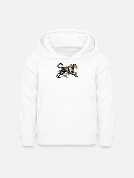 Gepard - Kinder Hoodie - Weiß