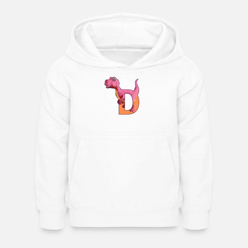 D - DINOSAURE, personnalisable - Sweat à capuche Enfant - blanc