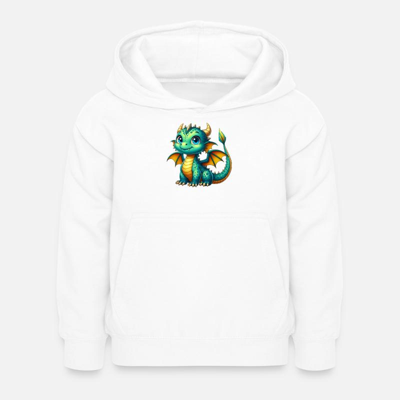 Dragon - Sweat à capuche Enfant - blanc