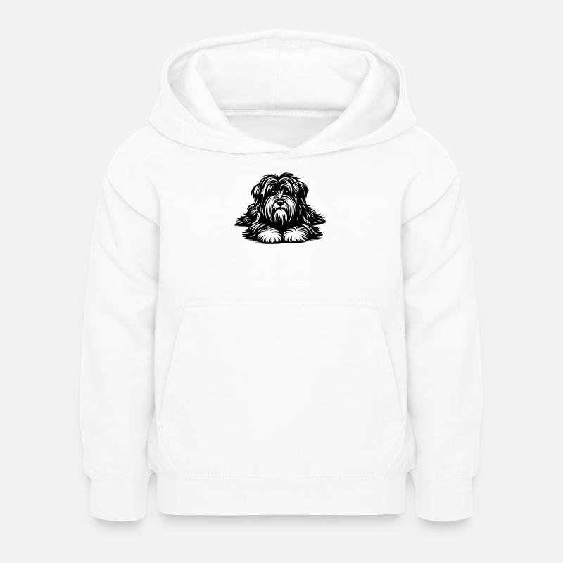 Tibet Terrier - Kinder Hoodie - Weiß