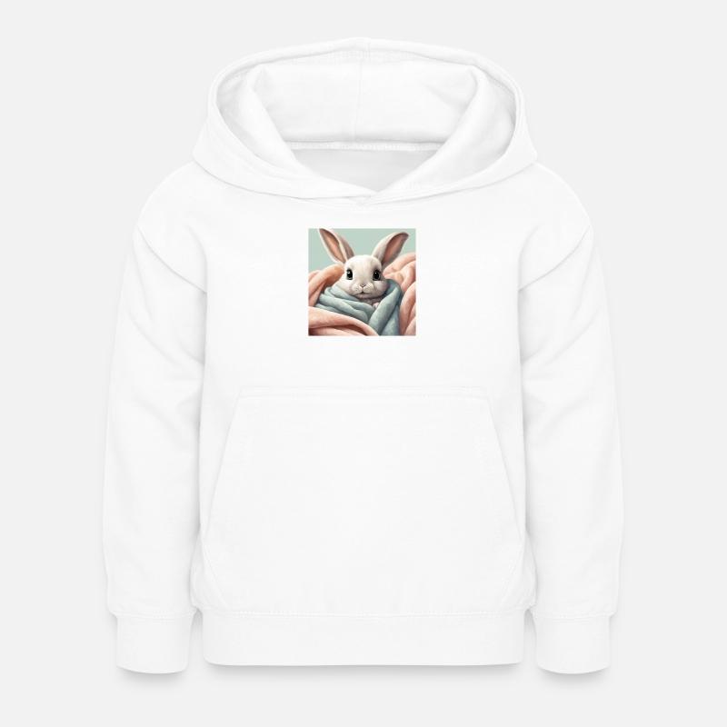poster lapin mignon, bébé, enfant, nourrisson - Sweat à capuche Enfant - blanc