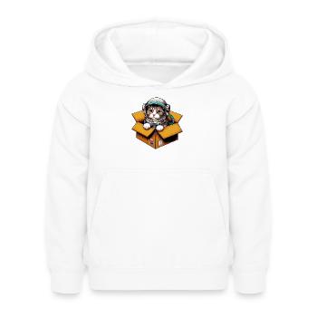 Chat astronaute - Sweat à capuche Enfant - blanc - Devant - AI Model Kid Female (0cm)