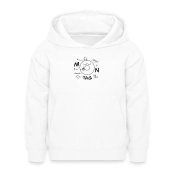 Monday Blues - Kids Hoodie - white - Front - AI Model Kid Female (0cm)