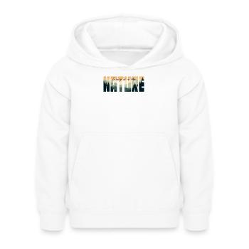 Le luxe est dans la NATURE - Sweat à capuche Enfant - blanc - Devant - AI Model Kid Female (0cm)