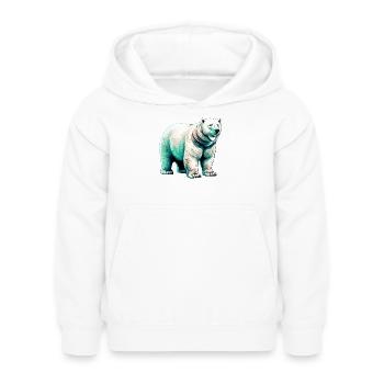 Weißer Eisbär - Kinder Hoodie - Weiß - Vorne - AI Model Kid Female (0cm)