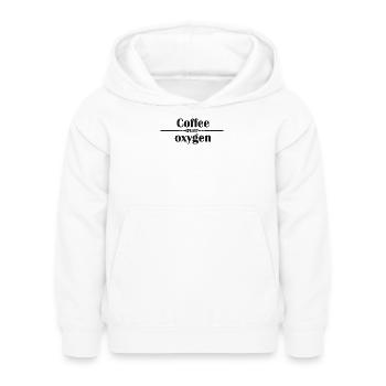 Coffee Over Oxygen Typography - Kids Hoodie - white - Front - AI Model Kid Female (0cm)
