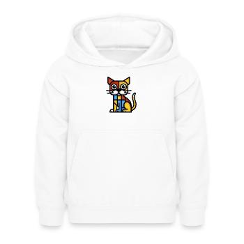 Image colorée d’un chien cubiste - Sweat à capuche Enfant - blanc - Devant - AI Model Kid Female (0cm)