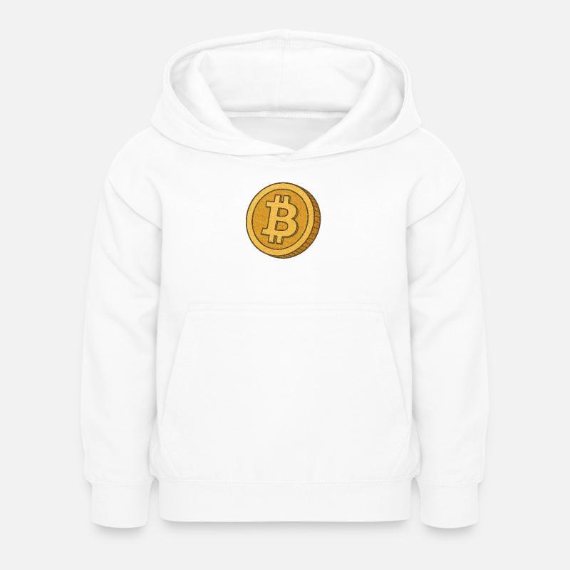 Bitcoin_als_comic - Kinder Hoodie - Weiß
