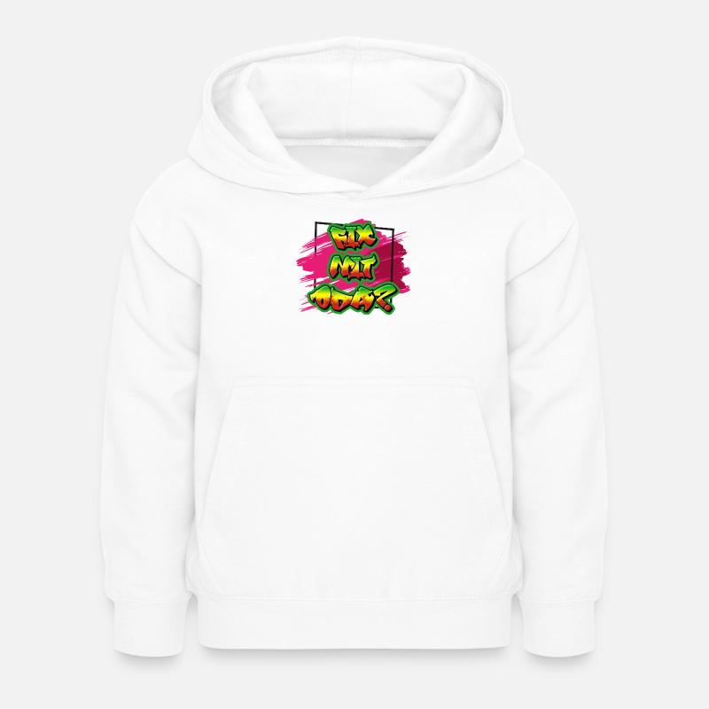 Graffiti Inspired Paint Sprayer Design, Dialect - Kids Hoodie - white
