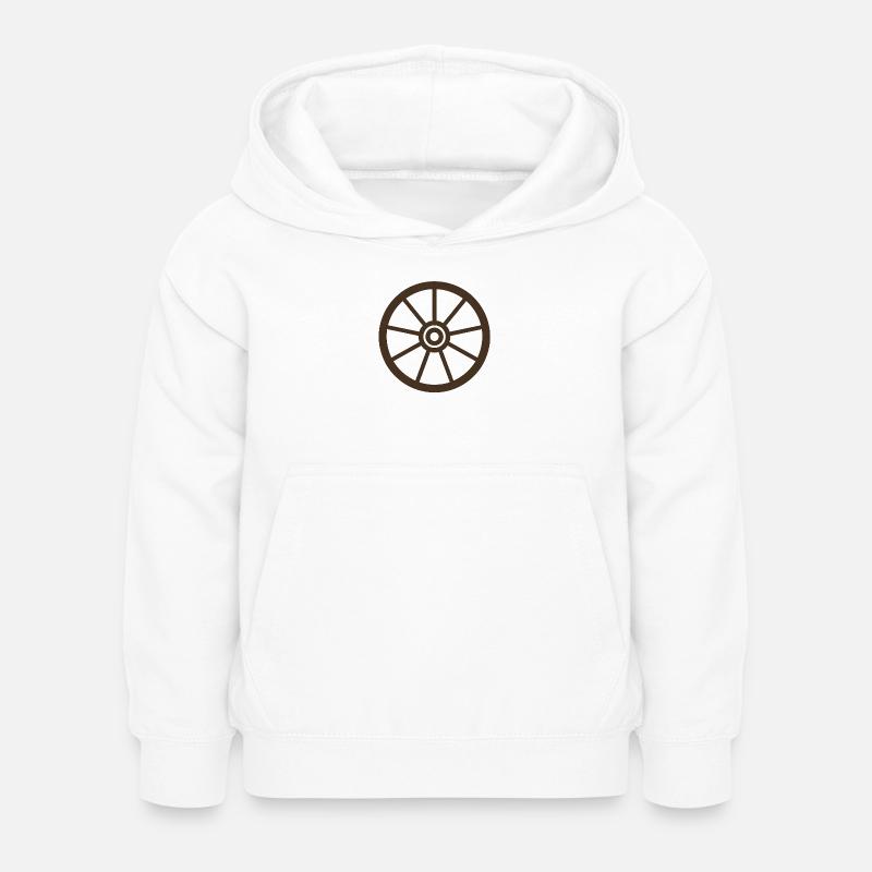 Roue - Sweat à capuche Enfant - blanc