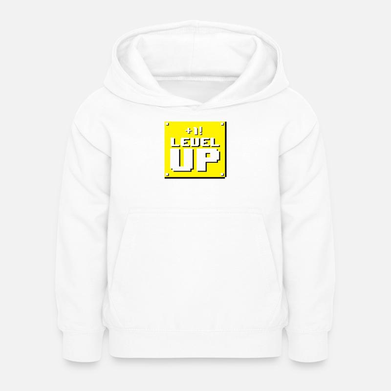 Level up panel - Kids Hoodie - white
