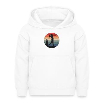 Golfer schlägt genau richtig - Kinder Hoodie - Weiß - Vorne - AI Model Kid Female (0cm)
