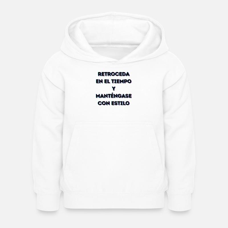 Style rétro au fil du temps - Sweat à capuche Enfant - blanc