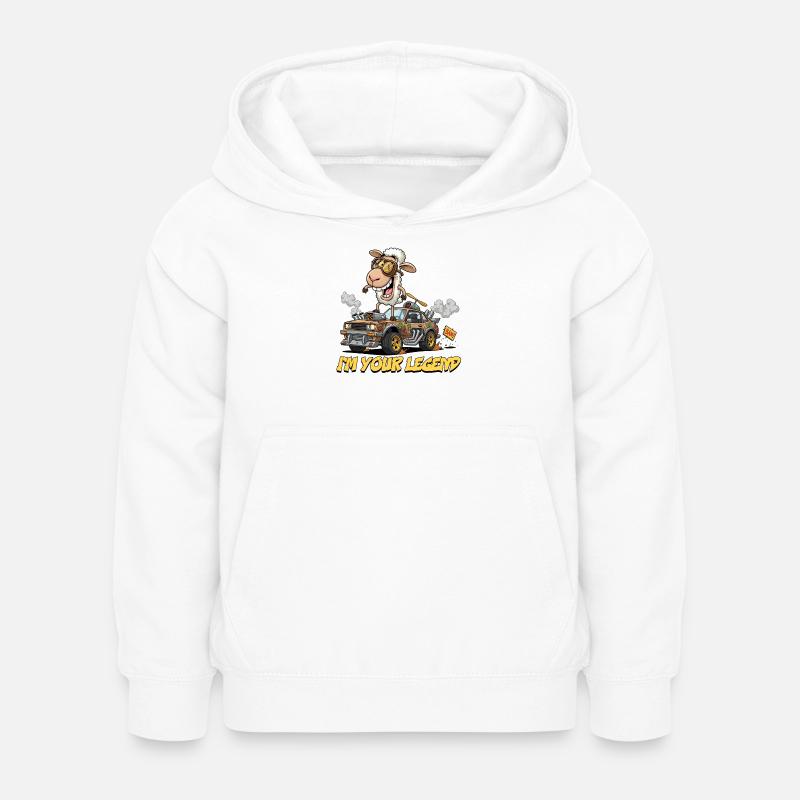 Mouton voiture de course conception personnalisée - Sweat à capuche Enfant - blanc