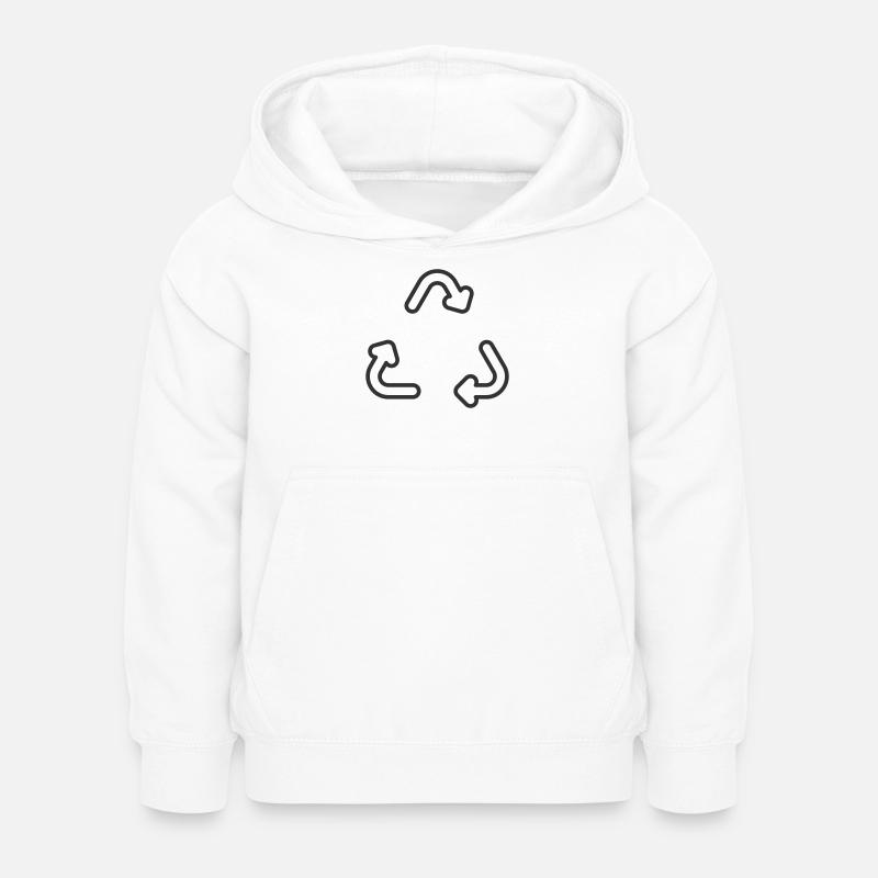 Icône du symbole de recyclage - Sweat à capuche Enfant - blanc