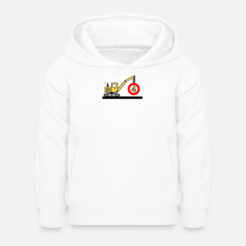 Bagger - Kinder Hoodie - Weiß
