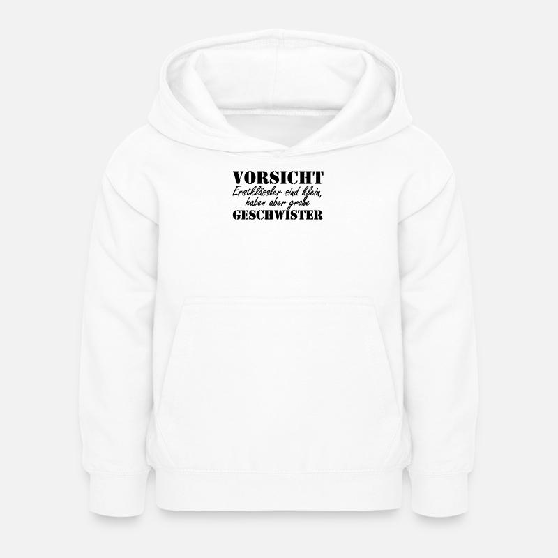 Erstklaessler_mit_grossen_Geschwistern - Sweat à capuche Enfant - blanc