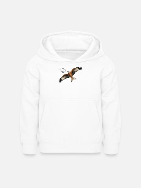 Rotmilan im Flug - Kinder Hoodie - Weiß