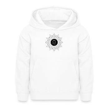 Signe astrologique lion - Sweat à capuche Enfant - blanc - Devant - AI Model Kid Female (0cm)
