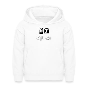 Six Seven, 67 - Kinder Hoodie - Weiß - Vorne - AI Model Kid Female (0cm)