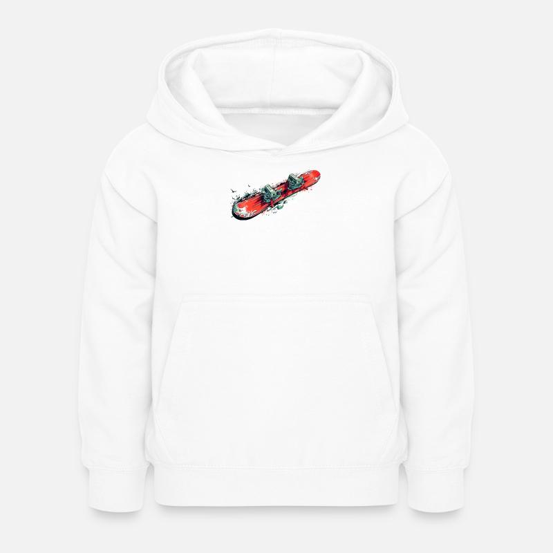 planche à neige - Sweat à capuche Enfant - blanc