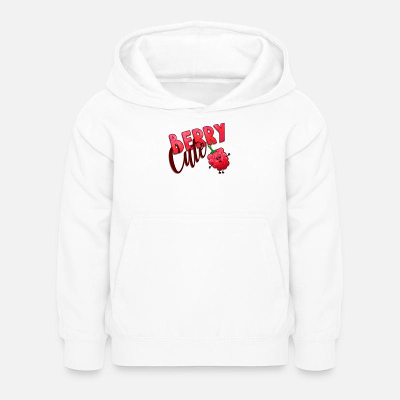 Berry Cute Raspberry - Kids Hoodie - white