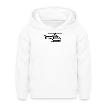 Hubschrauber - Kinder Hoodie - Weiß - Vorne - AI Model Kid Female (0cm)