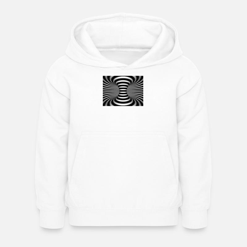 Vortex noir et blanc en spirale - Sweat à capuche Enfant - blanc