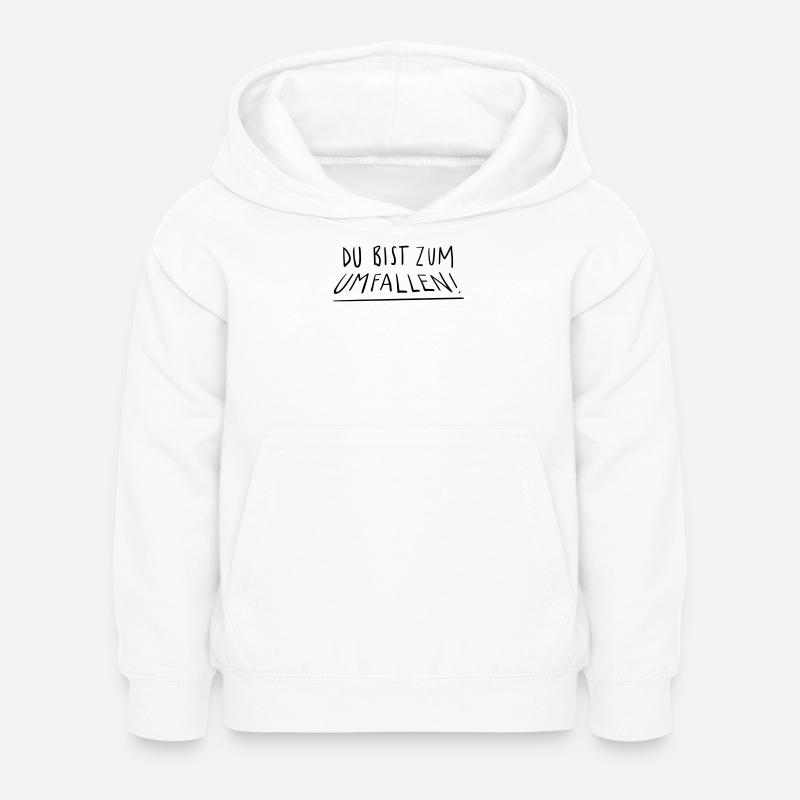 Tu vas tomber - Sweat à capuche Enfant - blanc