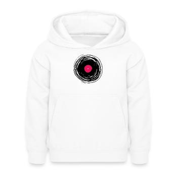 disque - Sweat à capuche Enfant - blanc - Devant - AI Model Kid Female (0cm)