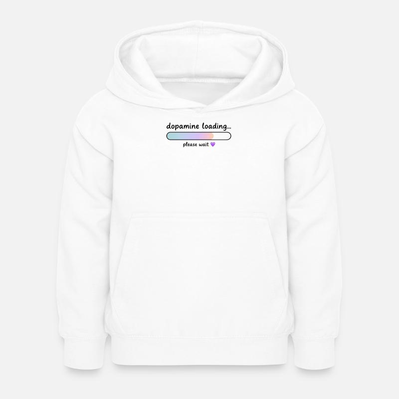 Dopamine Loading Gradient - Kids Hoodie - white