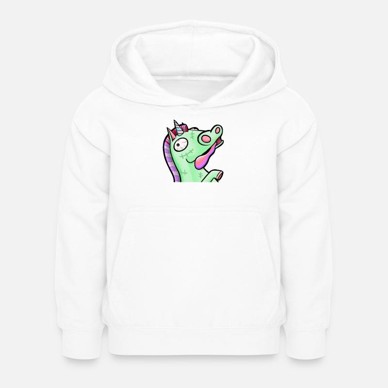 Licorne zombie Pastel Déjantée - Sweat à capuche Enfant - blanc