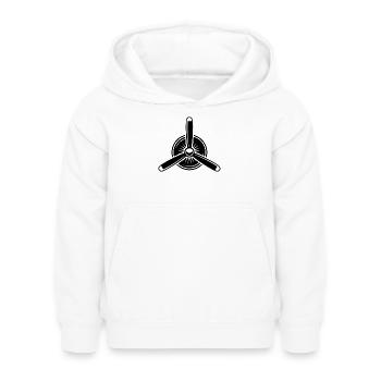 hélice - Sweat à capuche Enfant - blanc - Devant - AI Model Kid Female (0cm)