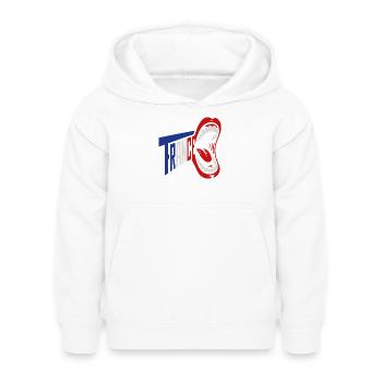 Typographie rétro de Trance Scream - Sweat à capuche Enfant - blanc - Devant - AI Model Kid Female (0cm)